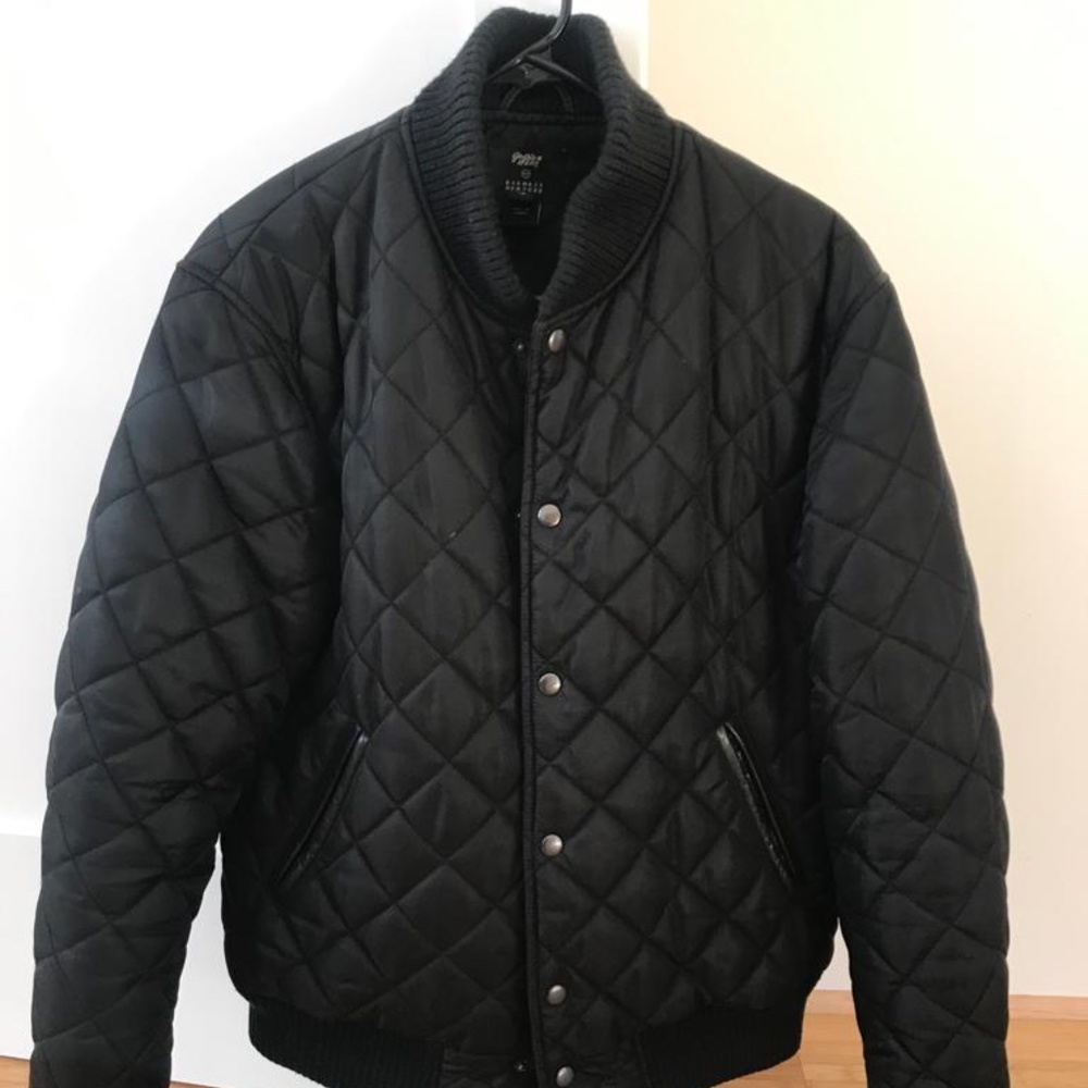 Barneys New York Black Quilted Puffer Jacket
